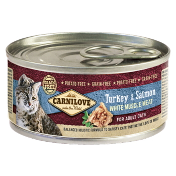 CARNILOVE Cat turkey & salmon konzerva pro kočky 100 g