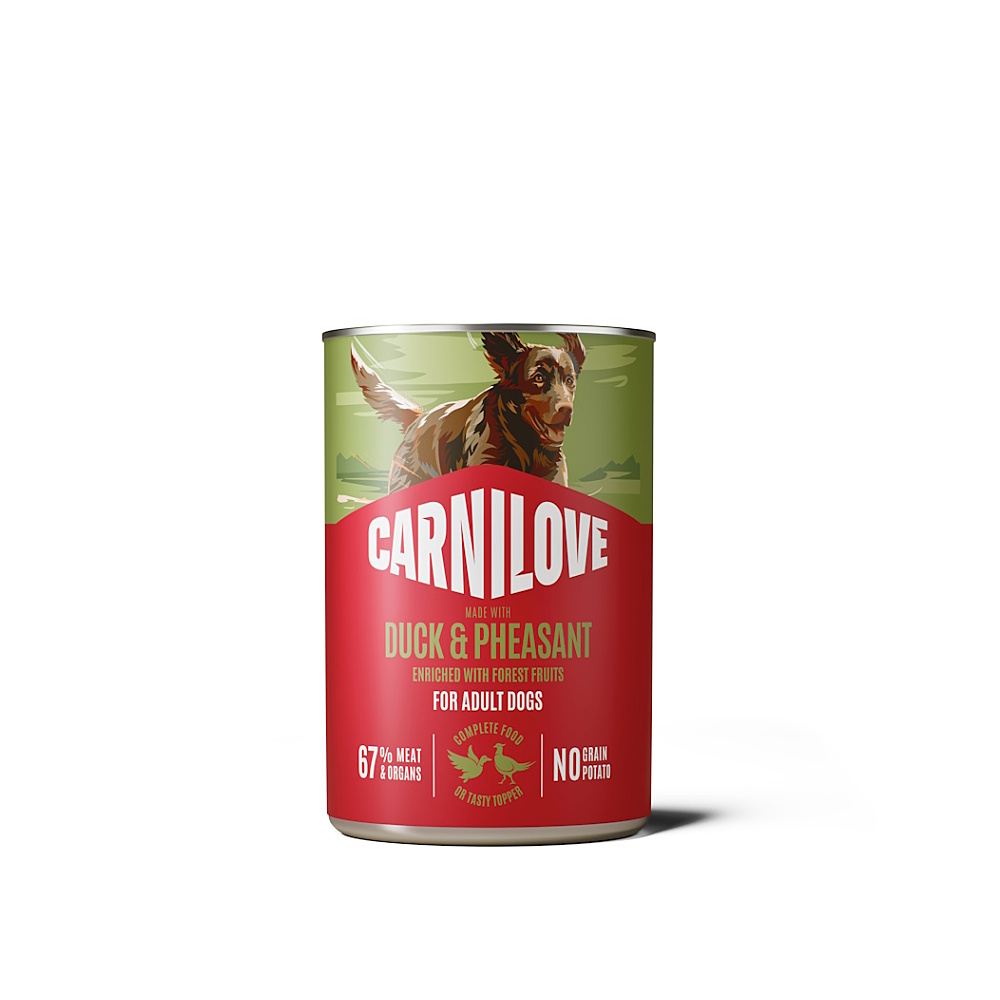 CARNILOVE Konzerva s paštikou pro psy kachna a bažant 400 g