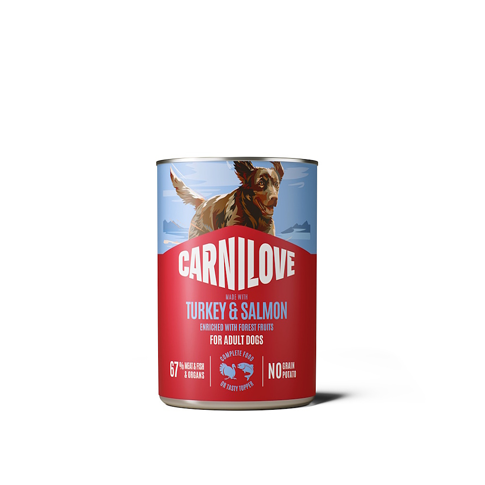 CARNILOVE Konzerva s paštikou pro psy losos a krůta 400 g