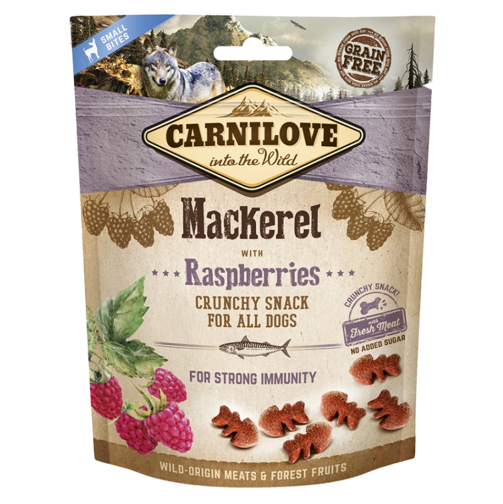 E-shop CARNILOVE Dog crunchy snack mackerel&raspberries 200 g