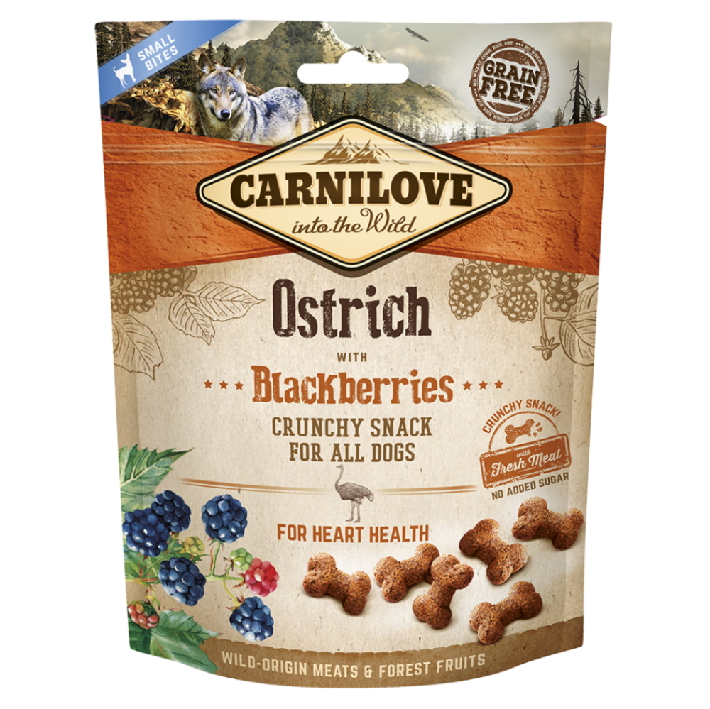 E-shop CARNILOVE Dog crunchy snack ostrich&blackberries 200 g