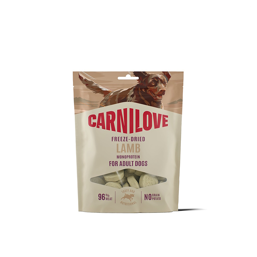 CARNILOVE Dog freeze dried sušené jehněčí pro psy 60 g
