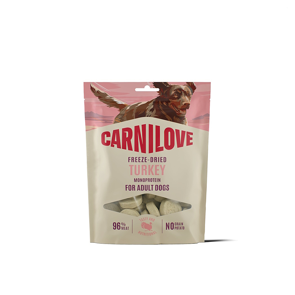 CARNILOVE Dog freeze dried sušené krůtí pro psy 60 g