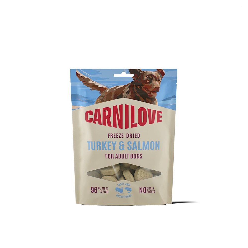 CARNILOVE Dog freeze dried sušené krůtí & losos 60 g