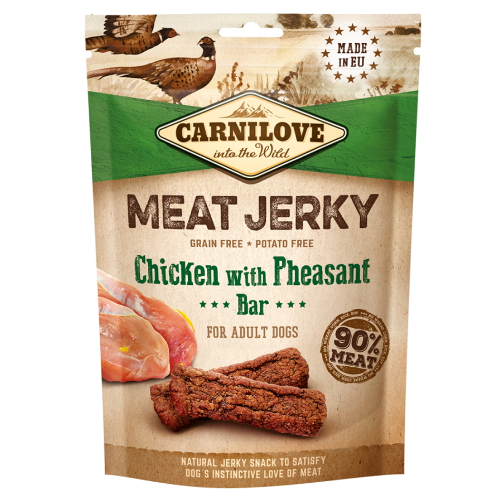 E-shop CARNILOVE Meat Jerky Chicken with Pheasant Bar pro psy 100 g