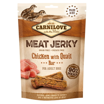 CARNILOVE Meat Jerky Chicken with Quail Bar pro psy 100 g