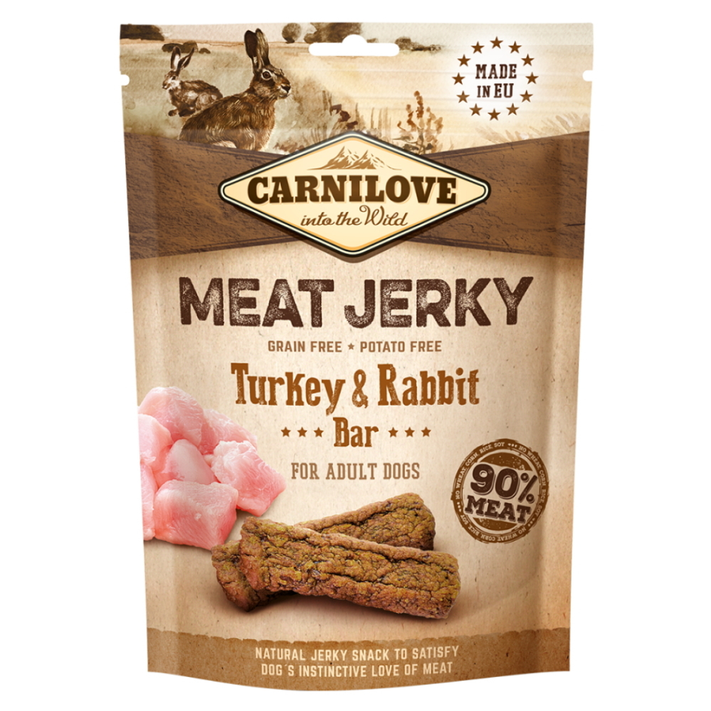 E-shop CARNILOVE Meat Jerky Turkey & Rabbit Bar pro psy 100 g