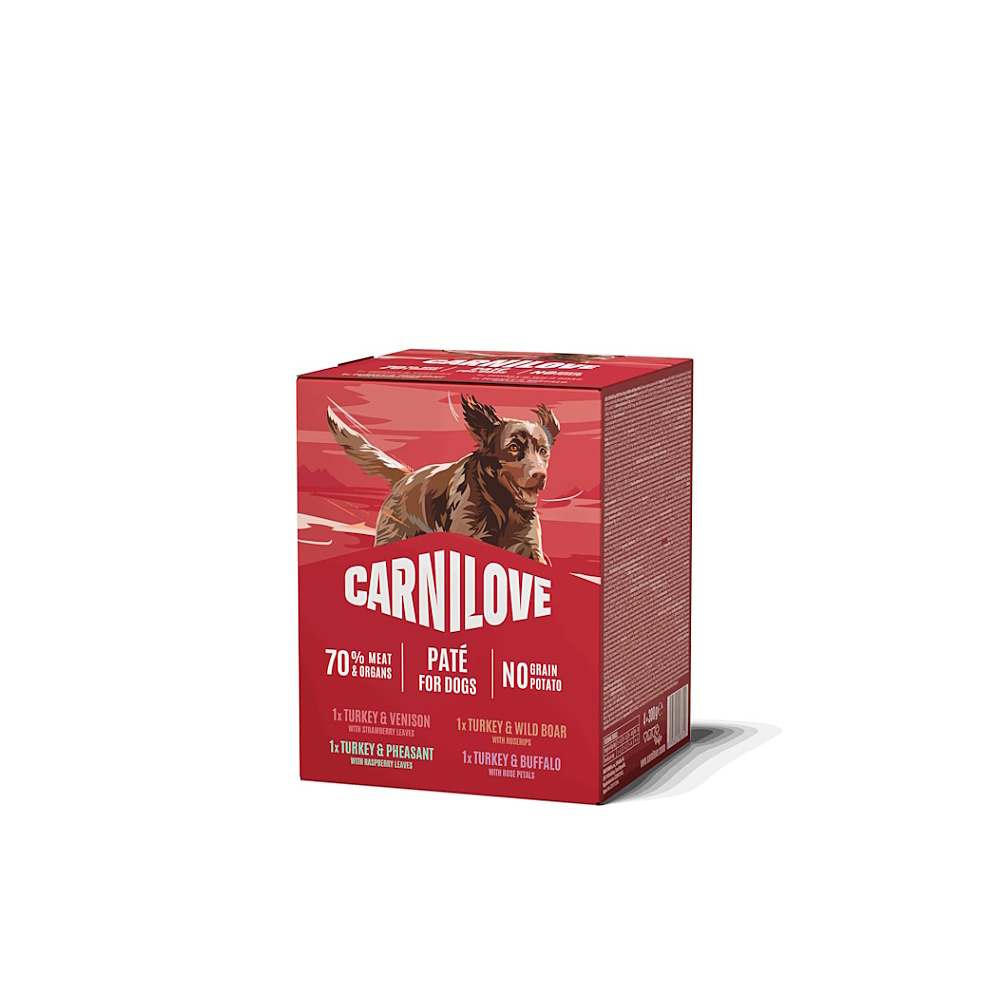 CARNILOVE Paštika pro psy v kapsičce multipack 4 x 300 g