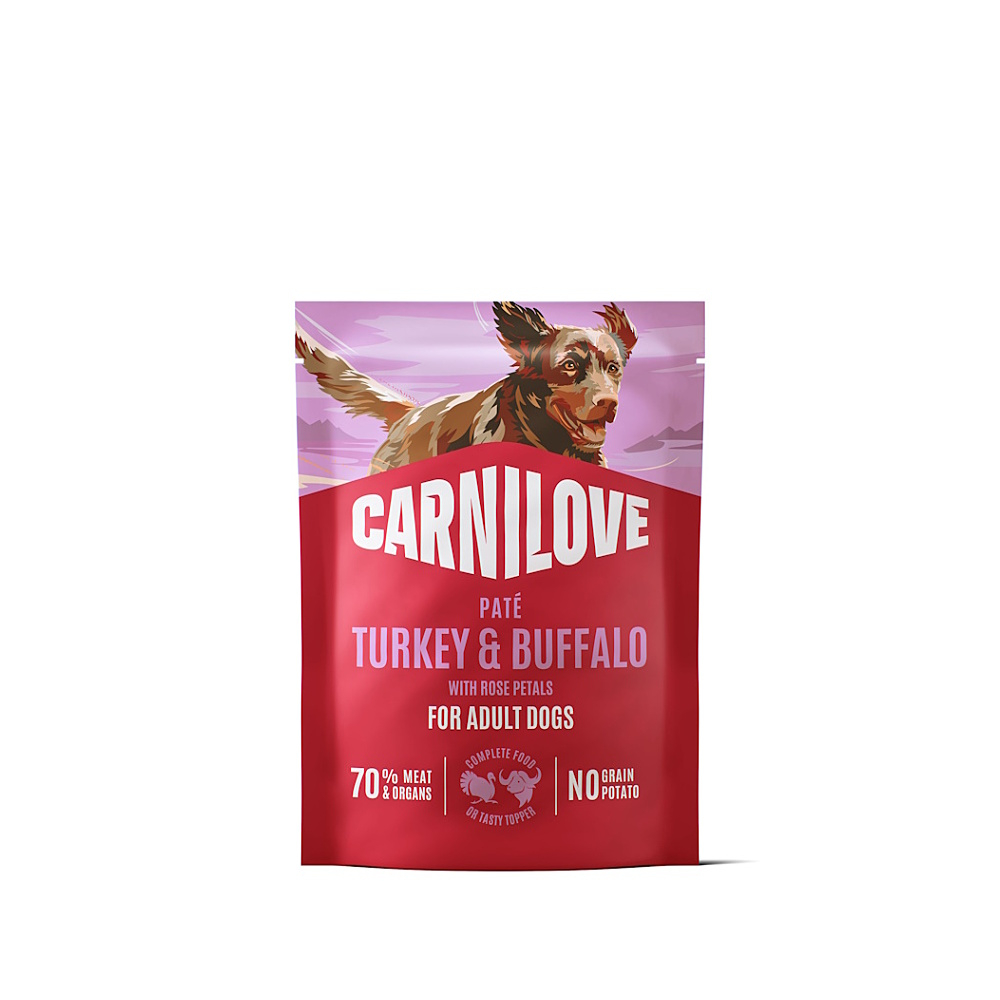 CARNILOVE Kapsička s paštikou pro psy krůtí & buvolí 300 g