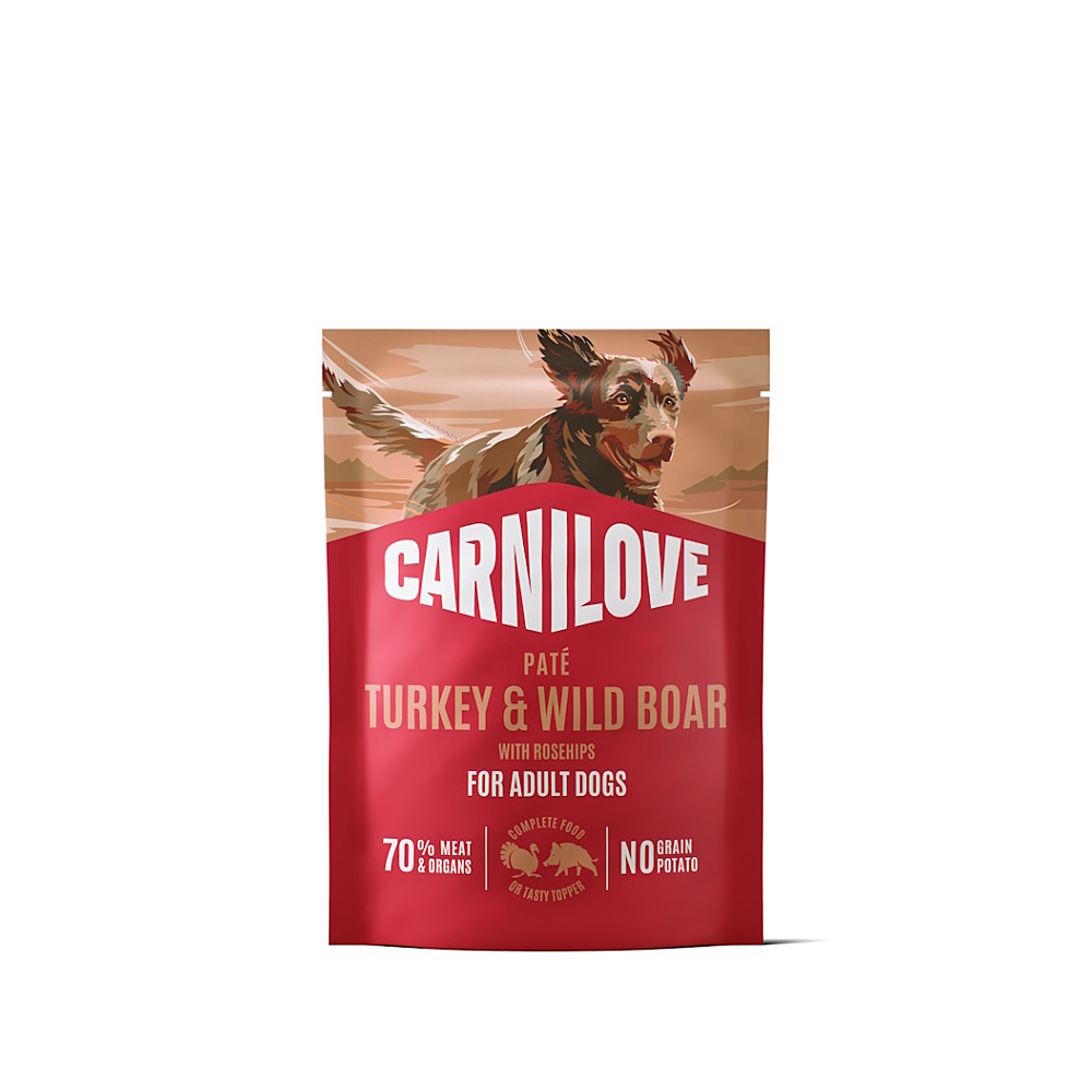 CARNILOVE Kapsička s paštikou pro psy krůta a divočák s šípky 300 g