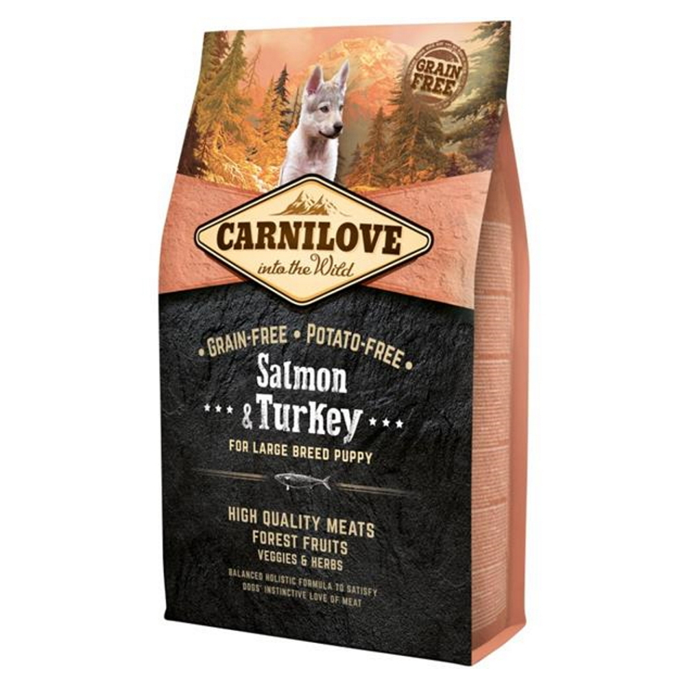 E-shop CARNILOVE Salmon & Turkey granule pro štěňata velkých plemen 1 ks, Hmotnost balení: 12 kg