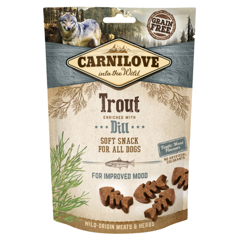 E-shop CARNILOVE Dog semi moist snack trout&dill 200 g