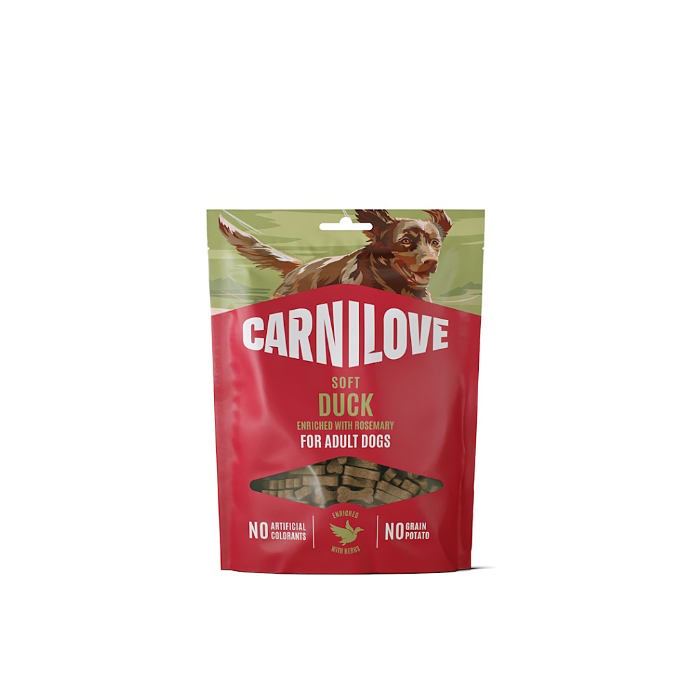 CARNILOVE Dog soft snack pamlsek pro psy s kachnou a rozmarýnem 200 g