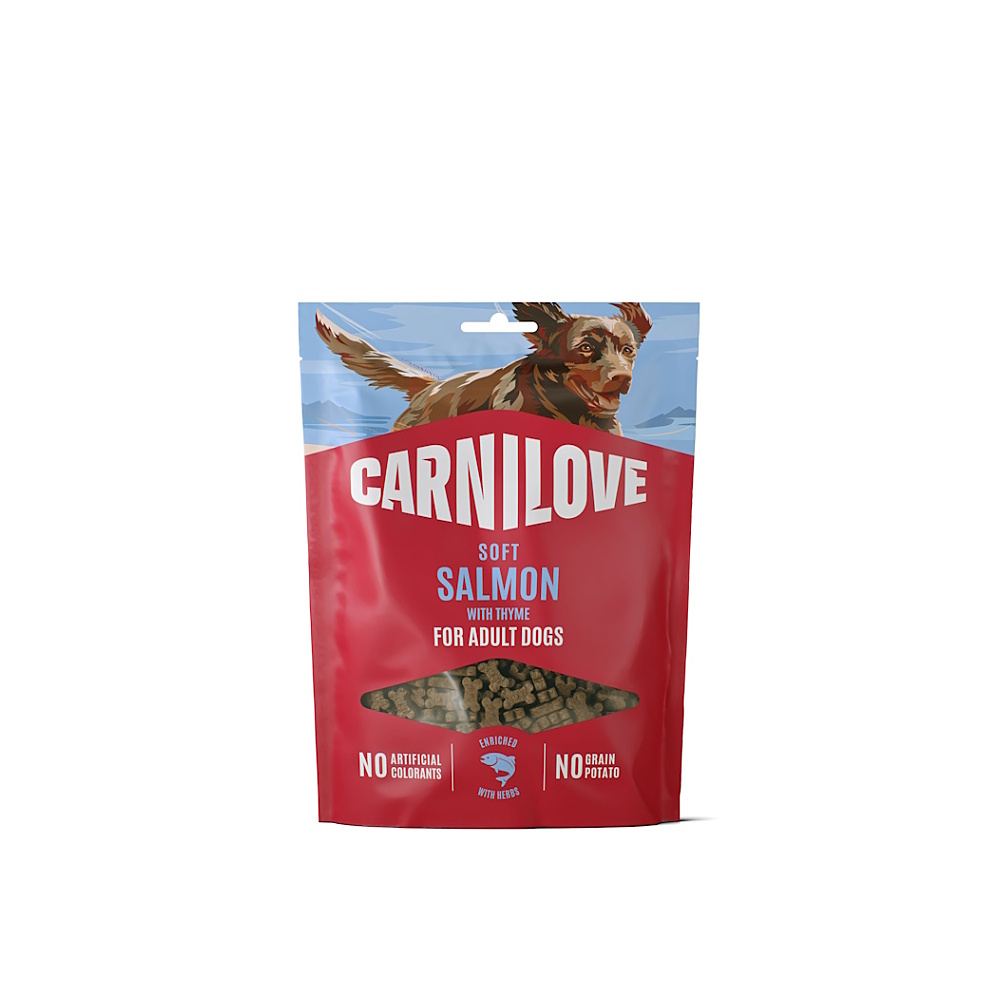 CARNILOVE Dog soft snack pamlsek pro psy losos s tymiánem 200 g