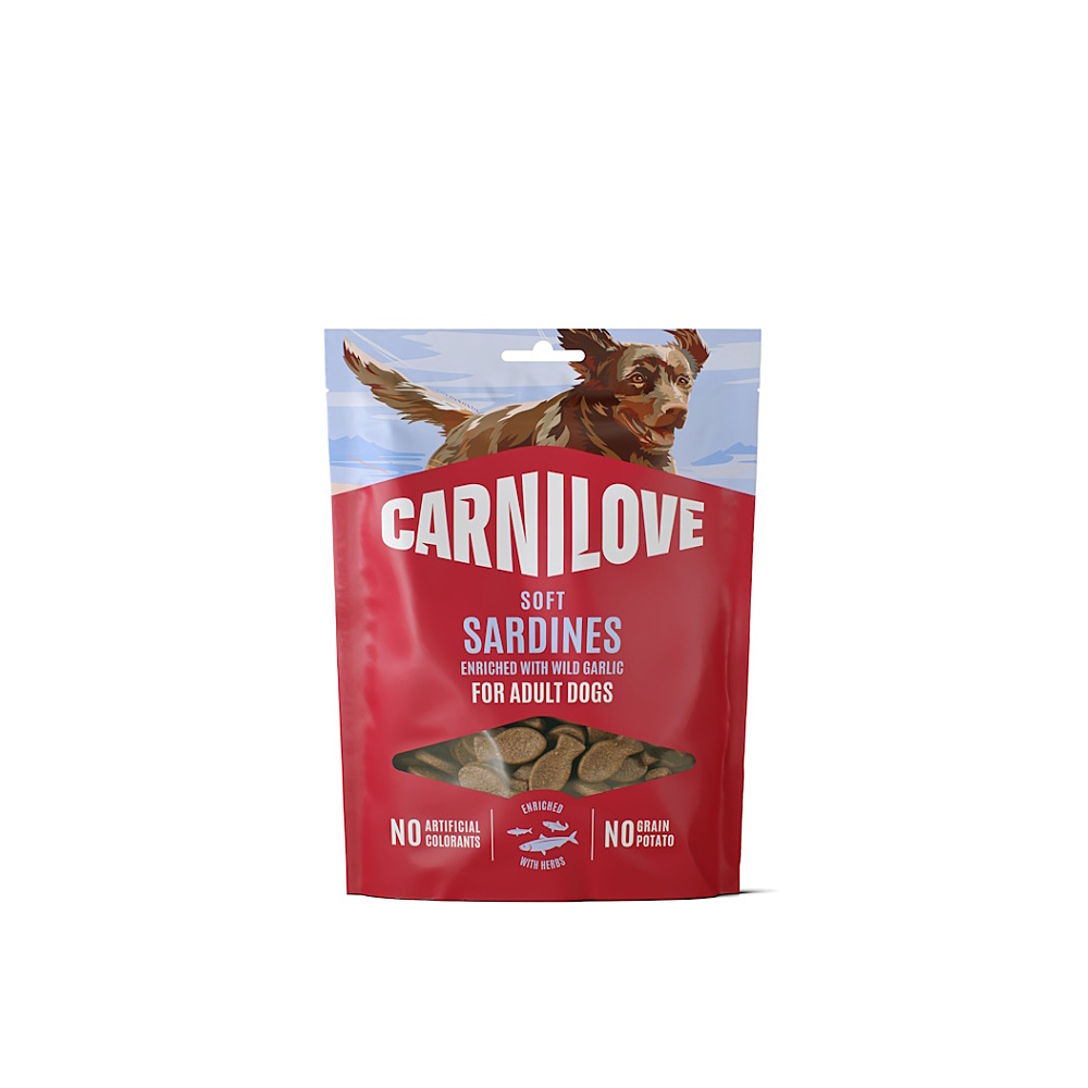 CARNILOVE Soft pamlsek pro psy sardinky s medvědím česnekem 200 g