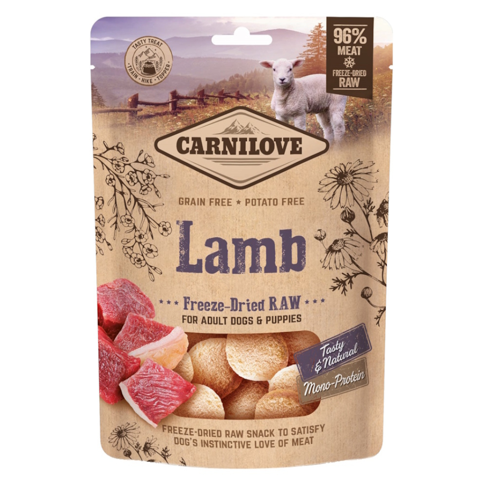 Levně CARNILOVE Raw Freeze-Dried Snacks Lamb pamlsky pro psy 60 g