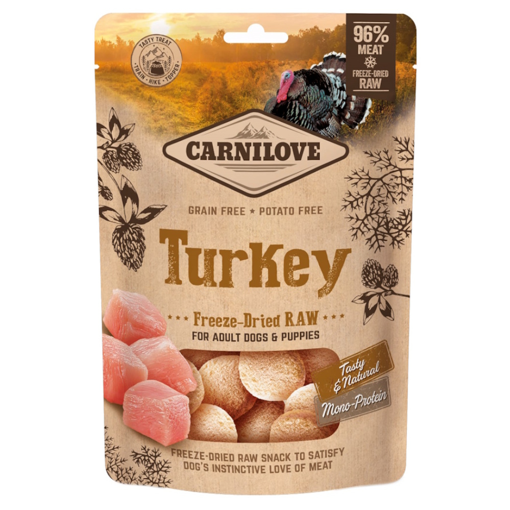 Levně CARNILOVE Raw Freeze-Dried Snacks Turkey pamlsky pro psy 60 g