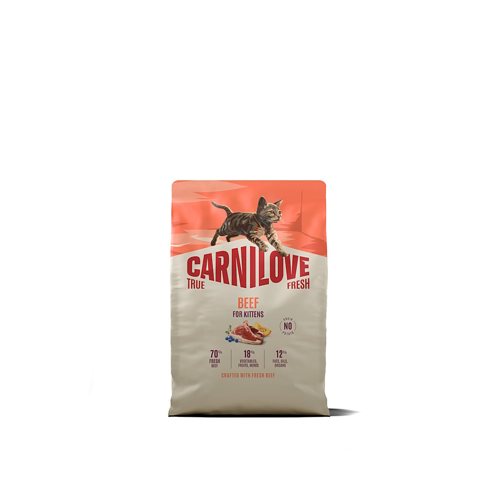CARNILOVE True fresh cat dry granule s hovězím pro koťata 2 kg