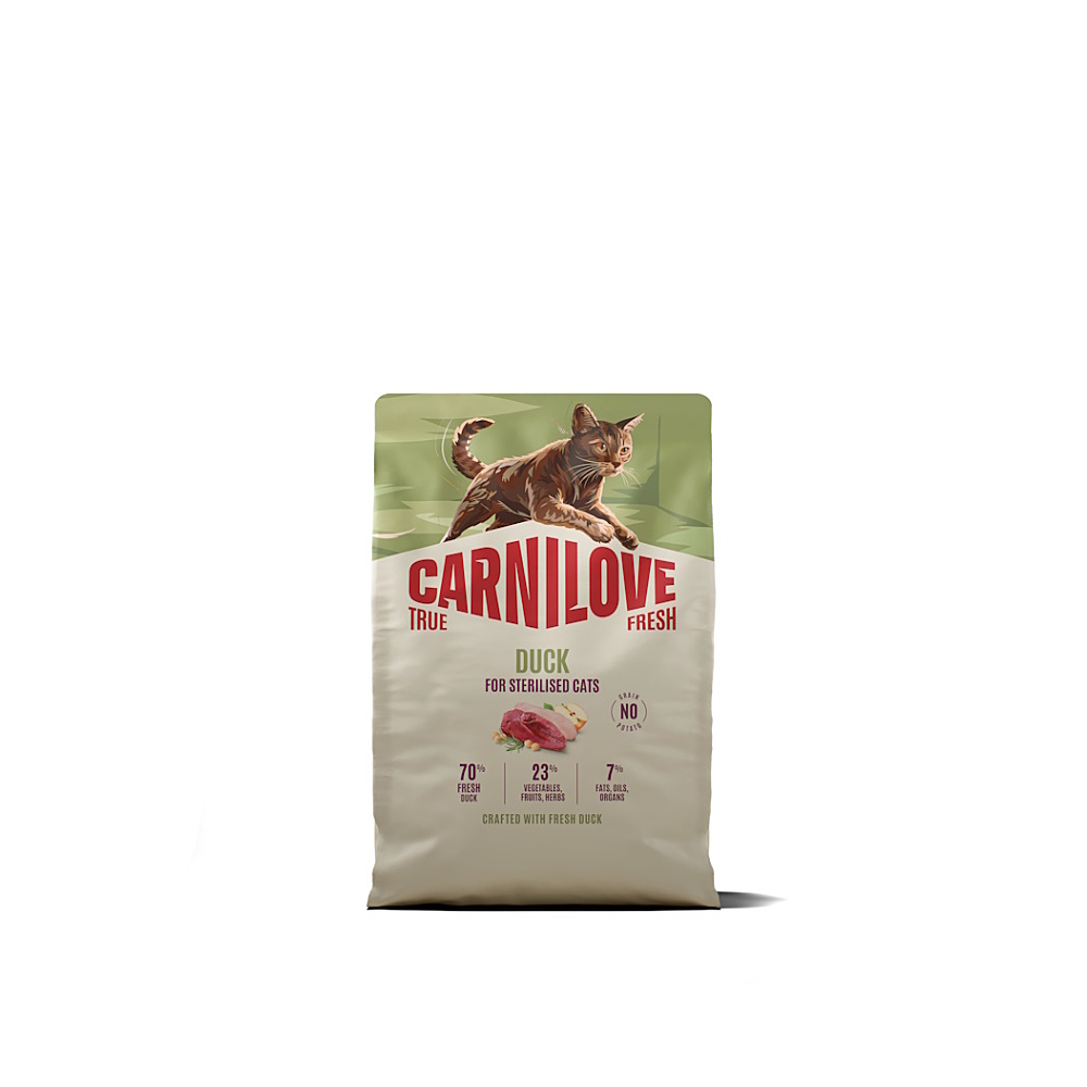 CARNILOVE True fresh cat granule s kachním pro kastrované kočky 2 kg