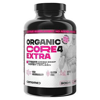 CARNOMED Organic core4 extra 300 kapslí (Na energii, při únavě) - Vícesložkové