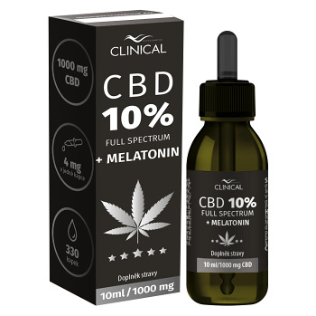 CLINICAL CBD 10% full spectrum + melatonin 10 ml (Bylinné doplňky stravy)