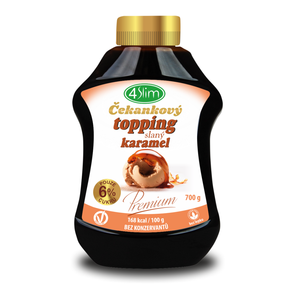 E-shop 4SLIM Čekankový topping slaný karamel 700 g