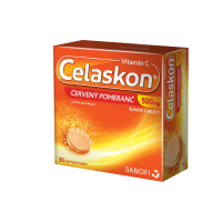 CELASKON Červený pomeranč šumivé tablety 500 mg 30 tablet CELASKON Červený pomeranč šumivé tablety 500 mg 30 tablet