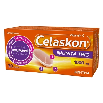 CELASKON Imunita trio 1000 mg 30 tablet (Vitamíny na imunitu) - Jednosložkové, Postupné uvolňování