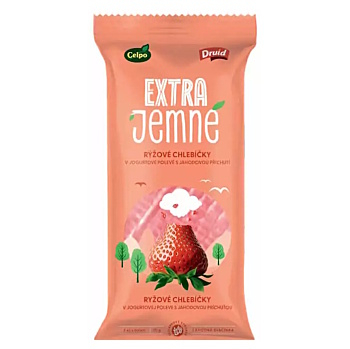 CELPO Extra jemné rýžové chlebíčky jogurt jahoda 70 g (Bezlepkové sušenky a pochutiny) - Sladké