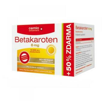 CEMIO Betakaroten s biotinem 6 mg  80 + 40 kapslí ZDARMA