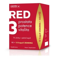 CEMIO RED3 Prostata, vitalita, potence 90 + 15 DÁRKOVÉ balení 2022