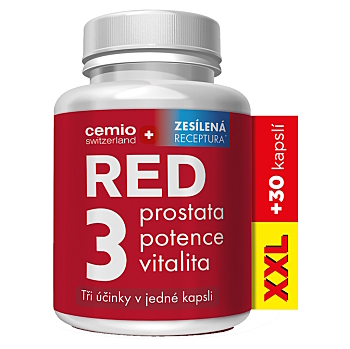 CEMIO RED3 XXL 90 + 30 kapslí (Doplňky stravy pro potenci, erekci) - Přírodní, Vícesložkové
