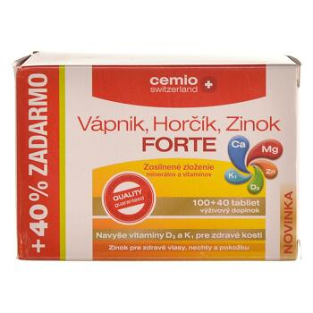 CEMIO Vápník, Hořčík, Zinek FORTE 100+40 tablet ZDARMA poškozený obal