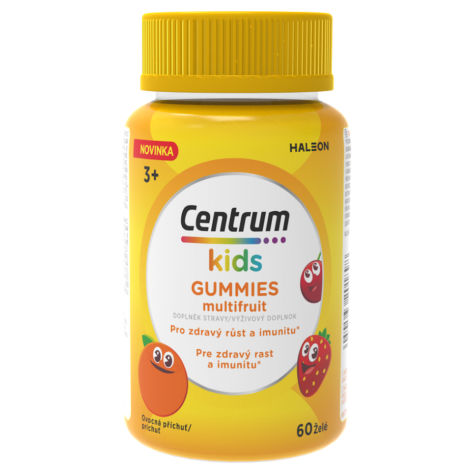 Levně CENTRUM Kids gummies multivitamín pro děti multifruit želé 60 kusů