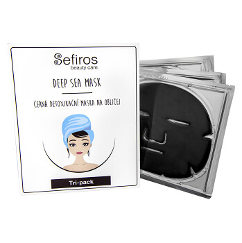 SEFIROS Černá detoxikační maska na obličej 3 ks