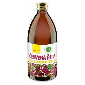 WOLFBERRY Šťáva z červené řepy s citronem 500 ml BIO (Bio nápoje) - Přírodní, BIO