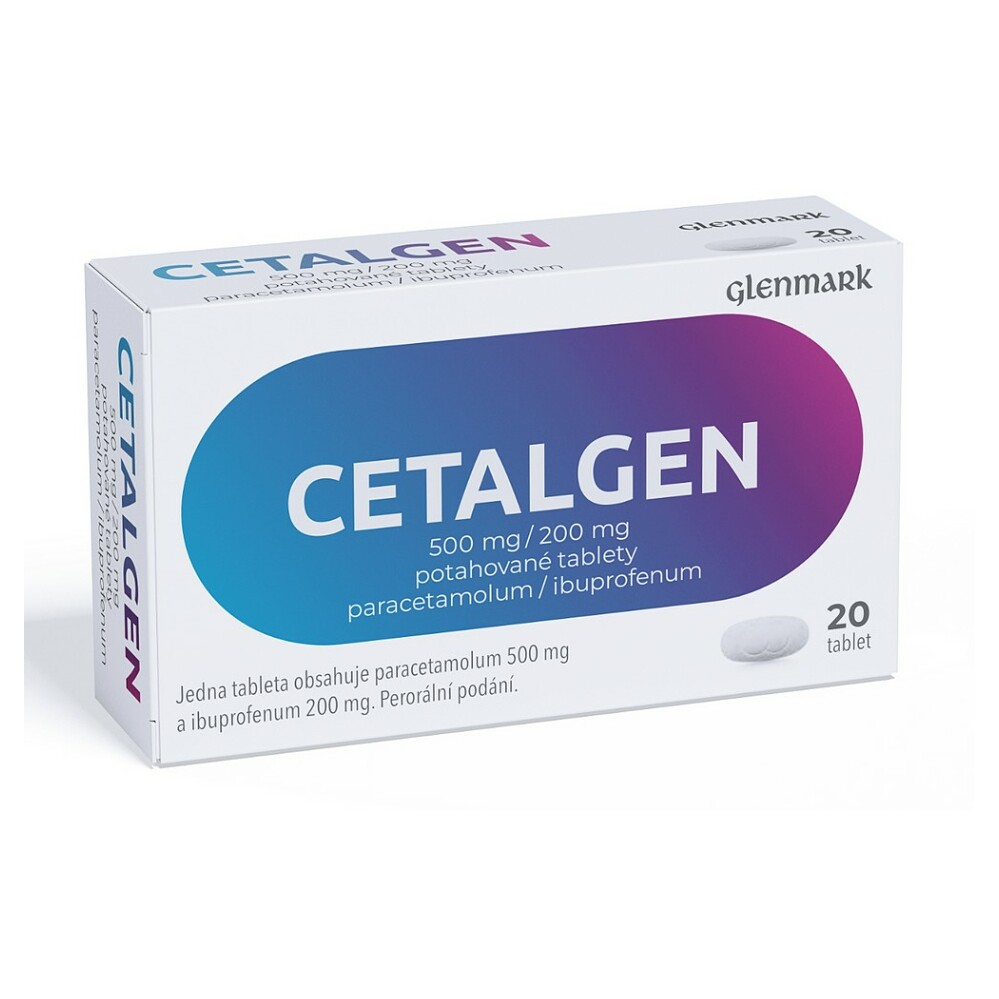 CETALGEN 500 mg / 200 mg 20 potahovaných tablet