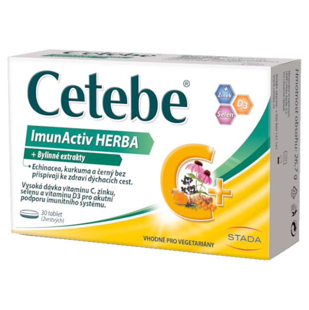 CETEBE ImunActiv HERBA + bylinné extrakty 30 tablet