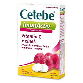 CETEBE ImunActiv vitamin C + zinek 20 pastilek