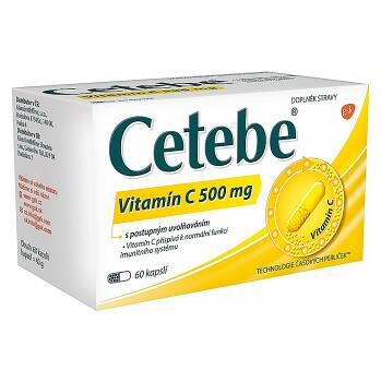 CETEBE Vitamin C 500 mg 60 kapslí, poškozený obal