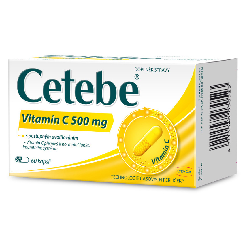 E-shop CETEBE Vitamin C 500 mg s postupným uvolňováním 60 kapslí