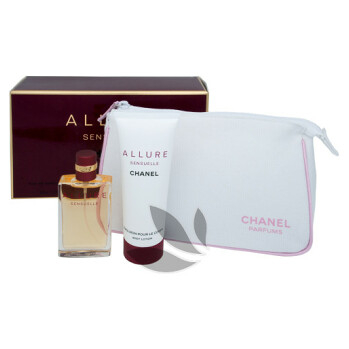 Chanel Allure Sensuelle - parfémová voda s rozprašovačem 35 ml + toaletní taštička + tělové mléko 100 ml