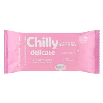 CHILLY Ubrousky pro intimní hygienu Delicate 12 kusů (Vlhčené intimní ubrousky) - Hygienické