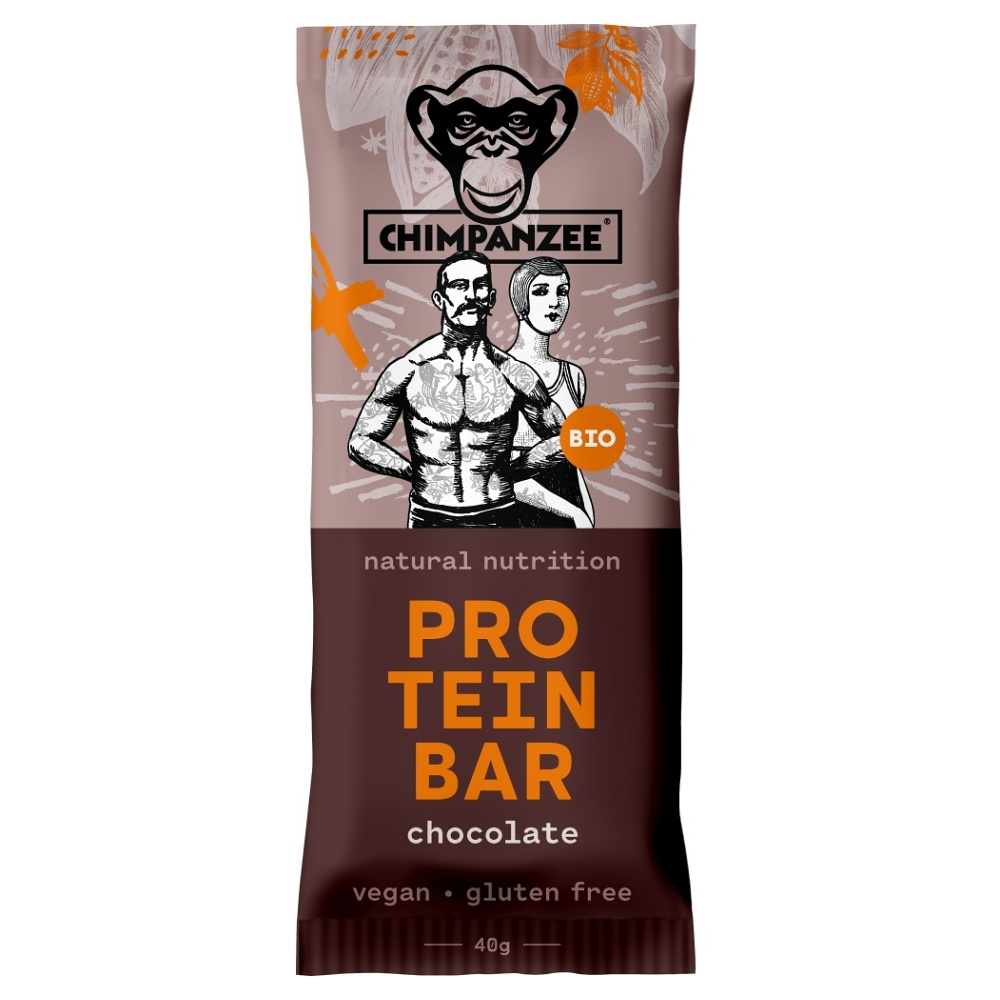 Levně CHIMPANZEE Protein bar chocolate 40 g BIO