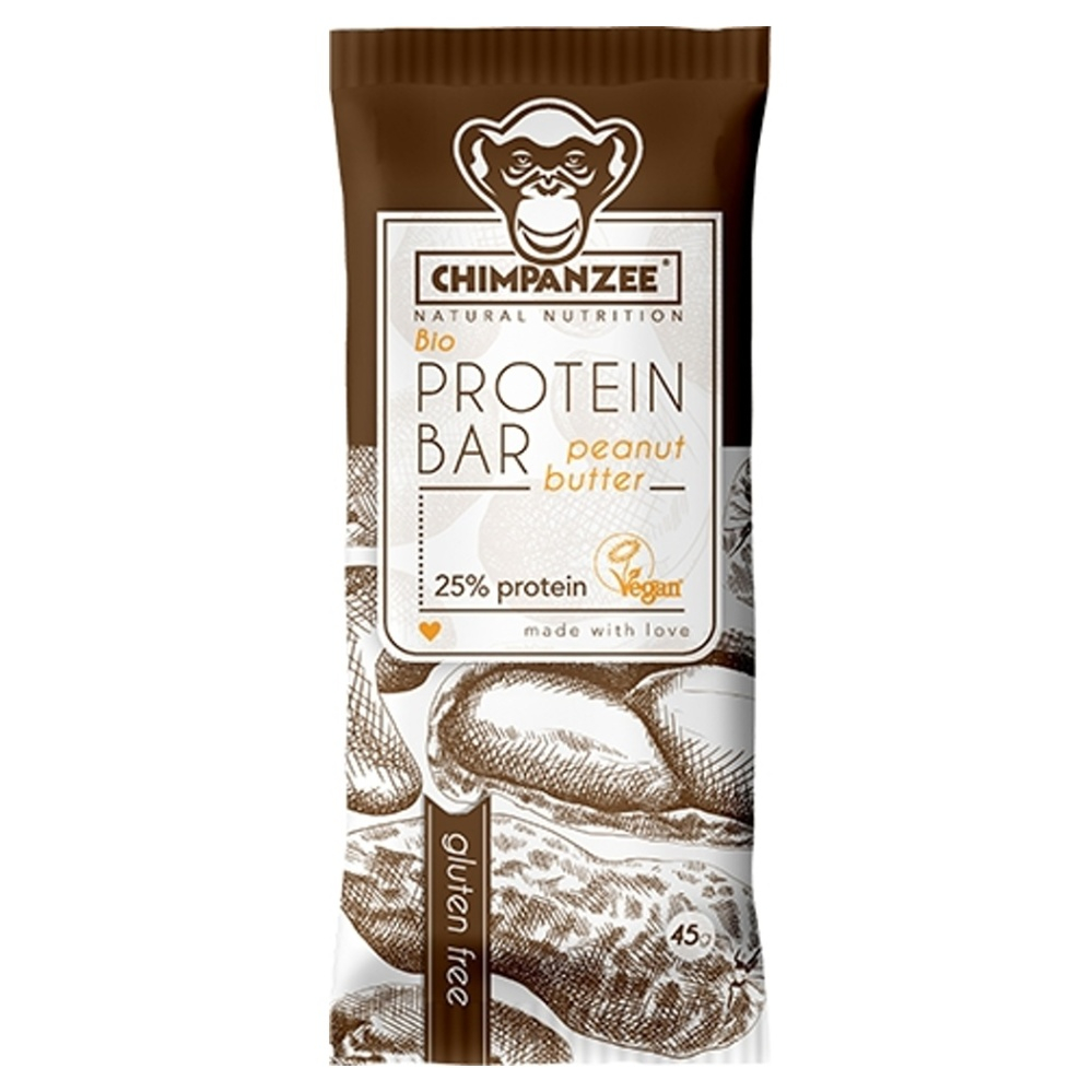 Levně CHIMPANZEE Protein bar peanut butter 45 g BIO