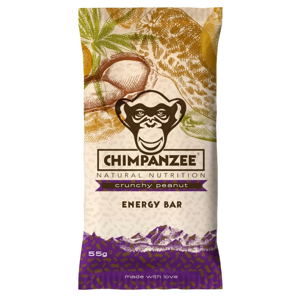 Levně CHIMPANZEE Energy bar crunchy peanut 55 g