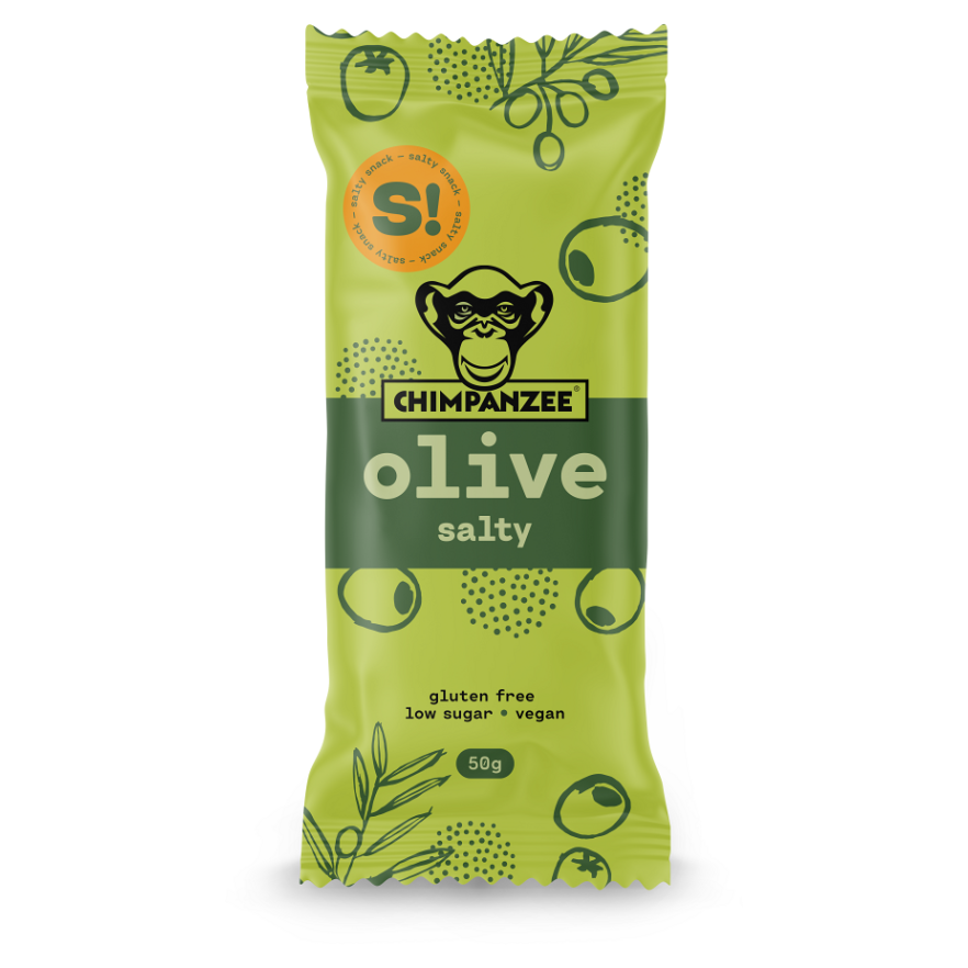 Levně CHIMPANZEE Salty bar olive 50 g