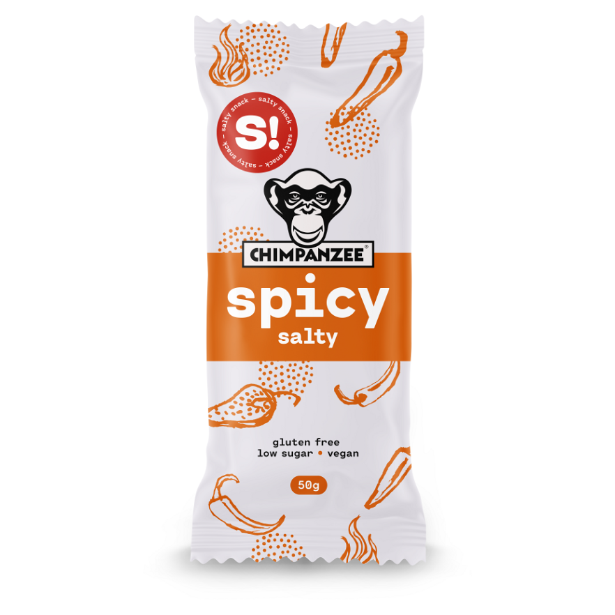 Levně CHIMPANZEE Salty bar spicy 50 g