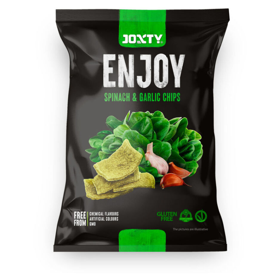 E-shop JOXTY ENJOY CHIPS Chipsy bramborové se špenátem a česnekem 40 g