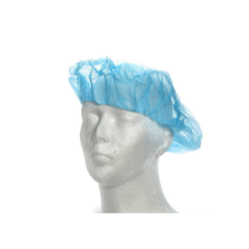CHIRANA čepice baret netkaný textil s gumičkou modrá 100 ks